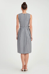 Pötikare Desen Beli Kuşaklı Elbise - 17