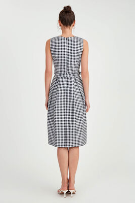 Pötikare Desen Beli Kuşaklı Elbise - 17