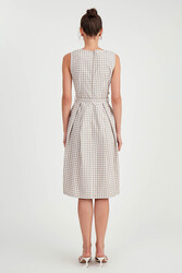 Pötikare Desen Beli Kuşaklı Elbise - 22