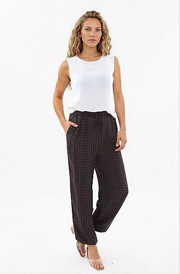 Pötikare Desen Paçası Lastikli Şalvar Pantolon - 3