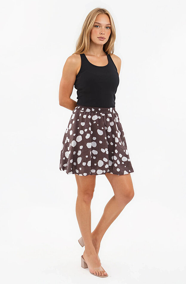 Puantiye Desenli Balon Etek - 3