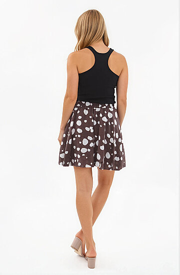 Puantiye Desenli Balon Etek - 4