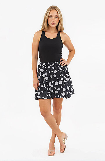 Puantiye Desenli Balon Etek - 5