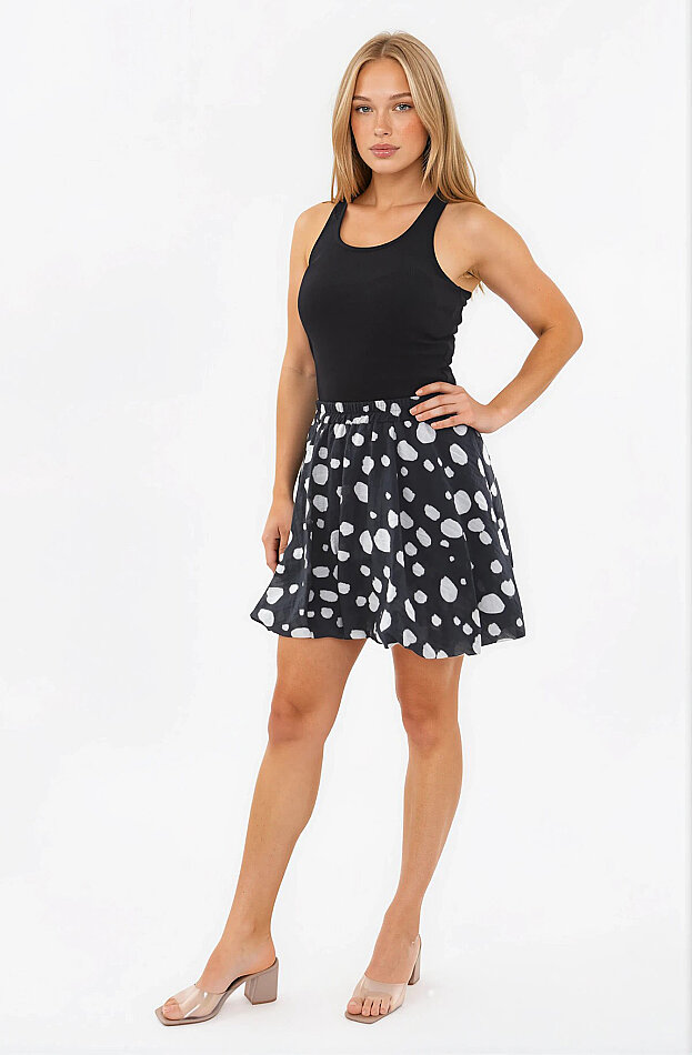 Puantiye Desenli Balon Etek - 6