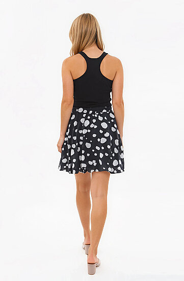 Puantiye Desenli Balon Etek - 8