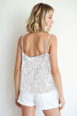 Pul Payetli Askılı Bluz - Thumbnail (17)