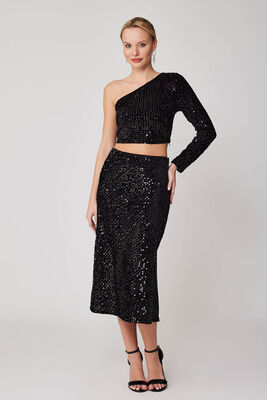 Pullu Midi Boy Etek - Thumbnail (2)