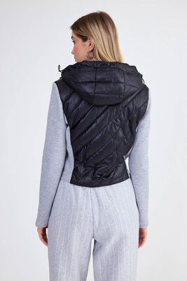 Şapkalı Kapitone Mont - Thumbnail (3)