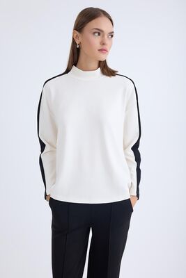 Şeritli Uzun Kol Bluz - Thumbnail (4)