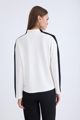 Şeritli Uzun Kol Bluz - Thumbnail (3)