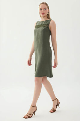 Sıfır Kol Güpürlü Elbise (1)