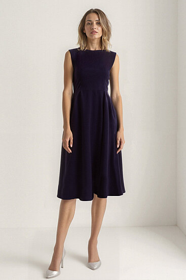 Sıfır Kol Modal Kumaş Midi Elbise - 6