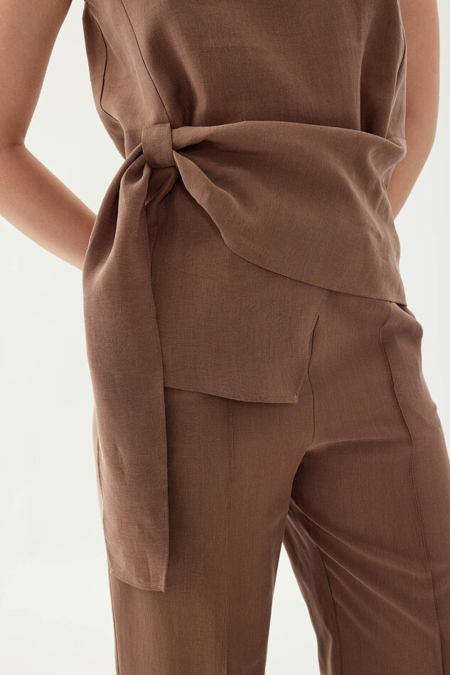 Sıfır Kol Önü Detaylı Bluz - 29