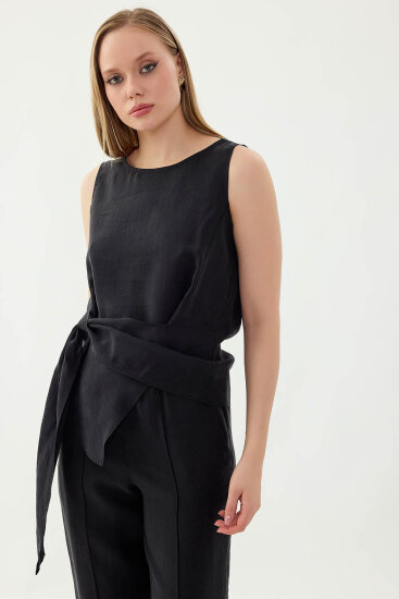 Sıfır Kol Önü Detaylı Bluz - 32