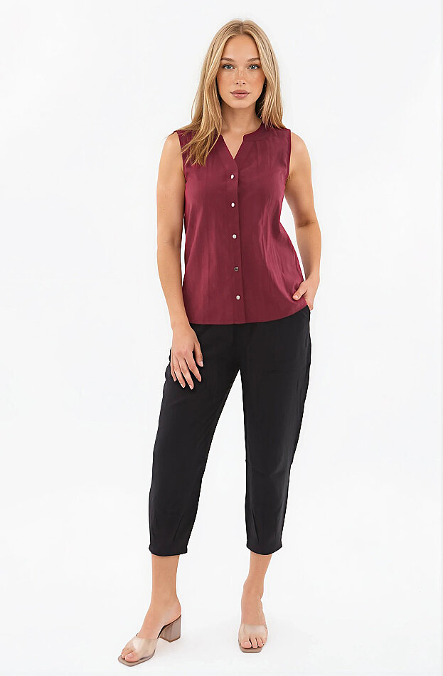 Sıfır Kol Önü Düğmeli Bluz - 39