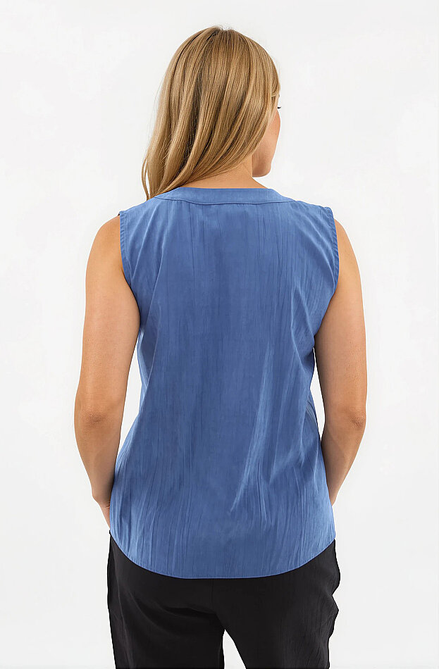 Sıfır Kol Önü Düğmeli Bluz - 45