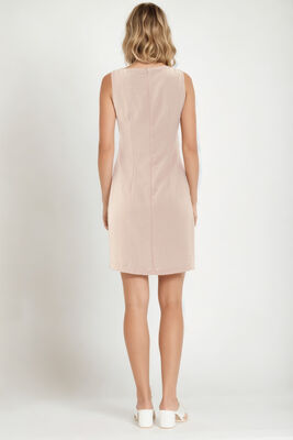 Sıfır Kol Viskon Keten Elbise - 47