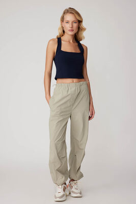 Sırtı Çapraz Kalın Askılı Crop Bluz - Thumbnail (5)