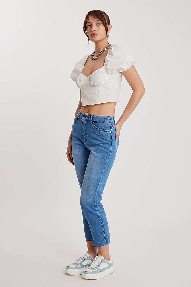Slim Fit Crop Mom Jean - 8