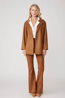 VİTRİN - Tek Düğme Cepli Süet Ceket (1)