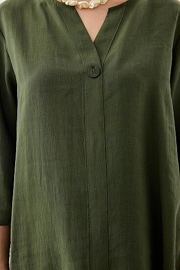 Tek Düğme Salaş Bluz - 20