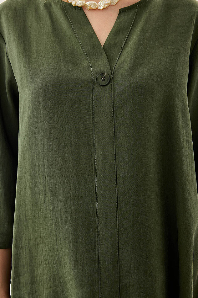 Tek Düğme Salaş Bluz - 20