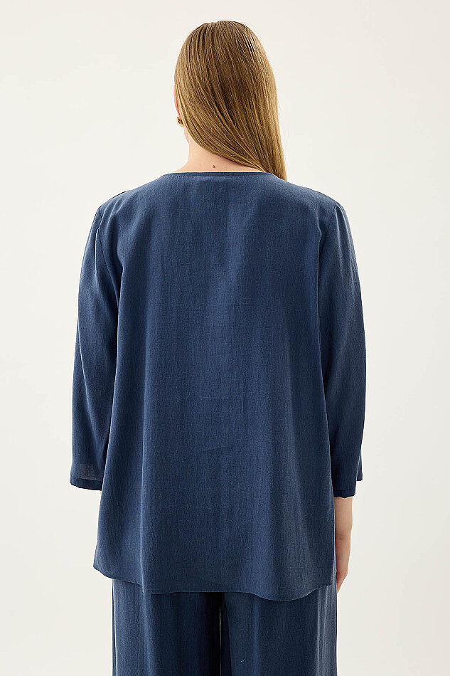 Tek Düğme Salaş Bluz - 26