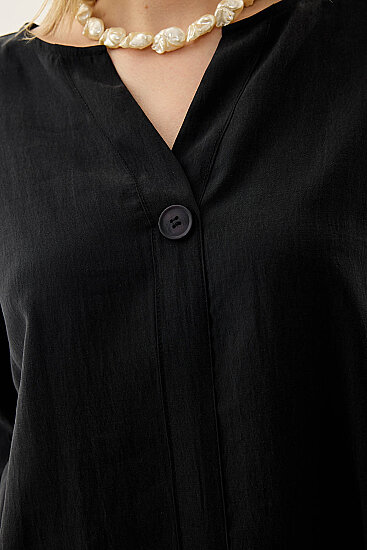 Tek Düğme Salaş Bluz - 33