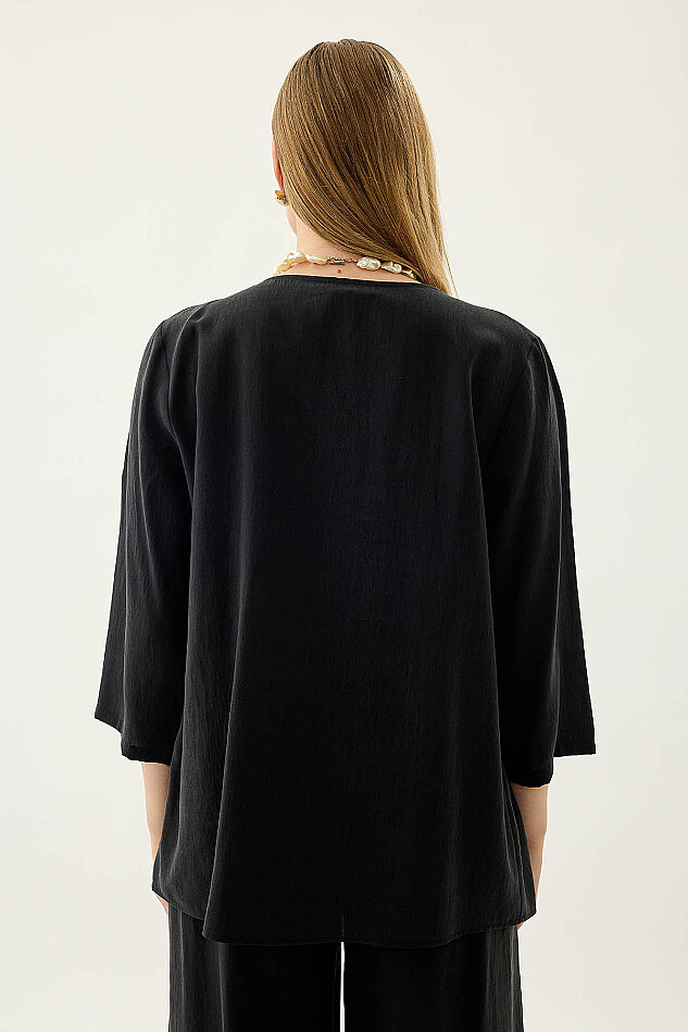 Tek Düğme Salaş Bluz - 30