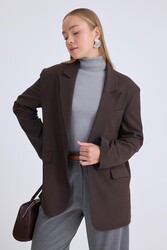 Tek Düğme Vatkalı Ceket - 10