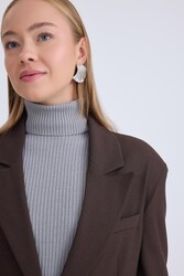 Tek Düğme Vatkalı Ceket - 11