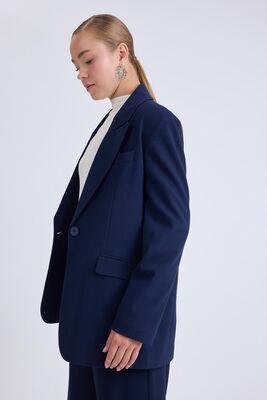 Tek Düğme Vatkalı Ceket - Thumbnail (15)