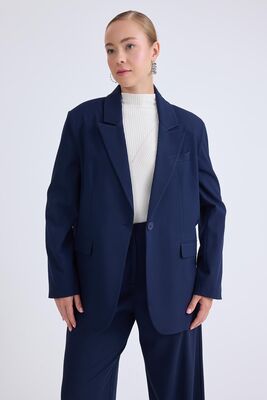 Tek Düğme Vatkalı Ceket - Thumbnail (12)