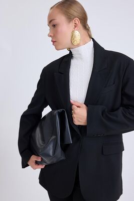 Tek Düğme Vatkalı Ceket - Thumbnail (20)