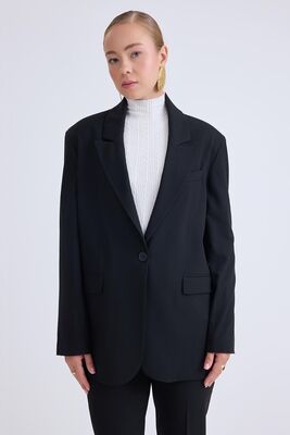 Tek Düğme Vatkalı Ceket - Thumbnail (19)