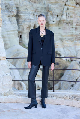 Tek Düğme Vatkalı Ceket - Thumbnail (18)