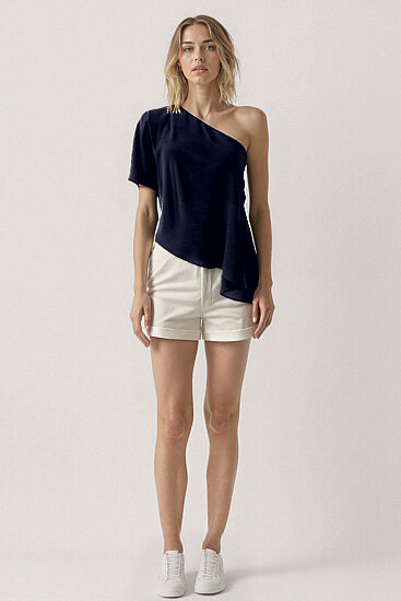 Tek Omuz Kayık Yaka Bluz - 20