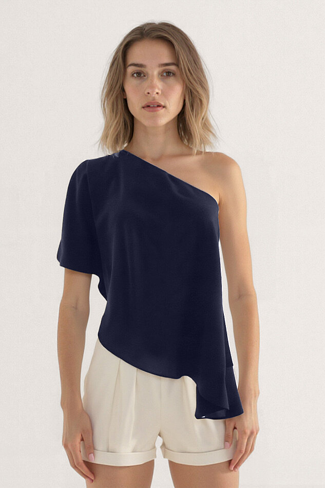 Tek Omuz Kayık Yaka Bluz - 22