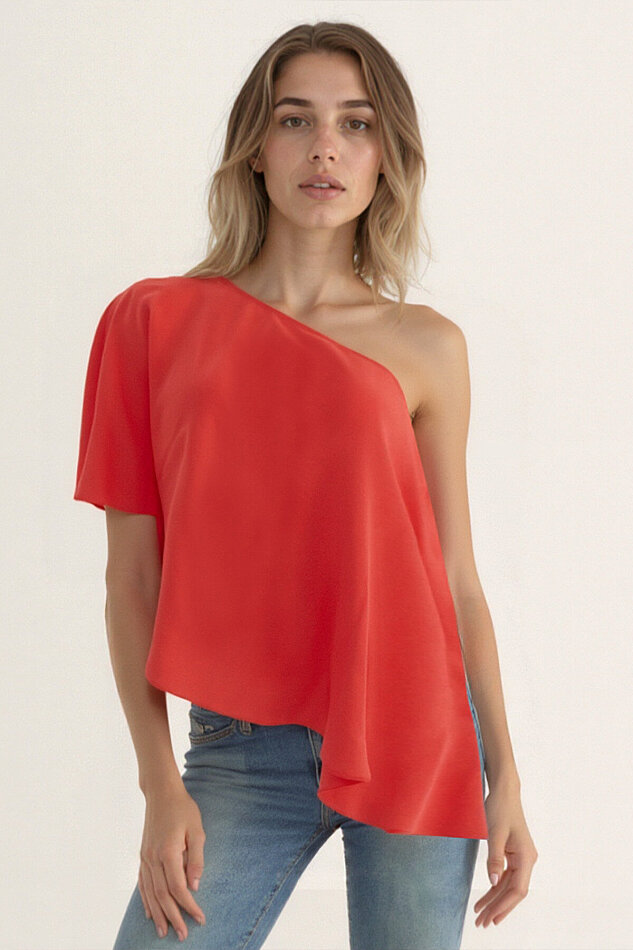 Tek Omuz Kayık Yaka Bluz - 25