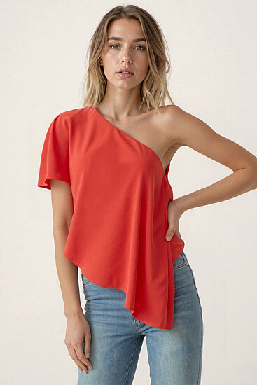 Tek Omuz Kayık Yaka Bluz - 28