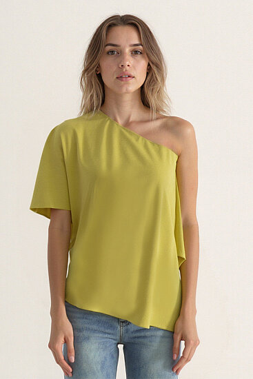 Tek Omuz Kayık Yaka Bluz - 31