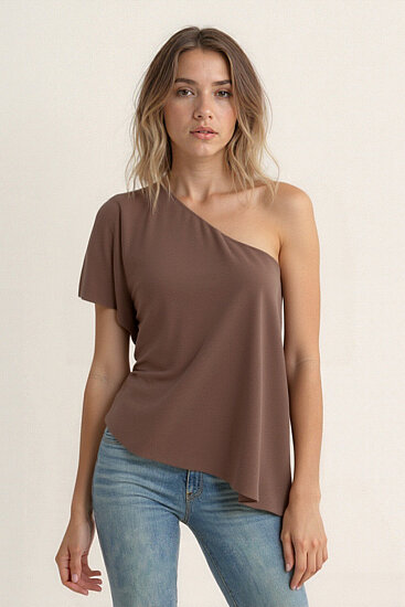 Tek Omuz Kayık Yaka Bluz - 51