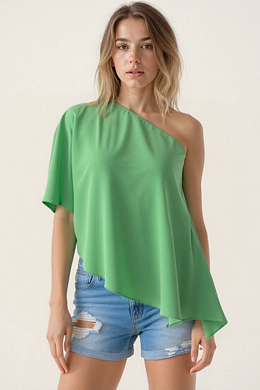 Tek Omuz Kayık Yaka Bluz - 59