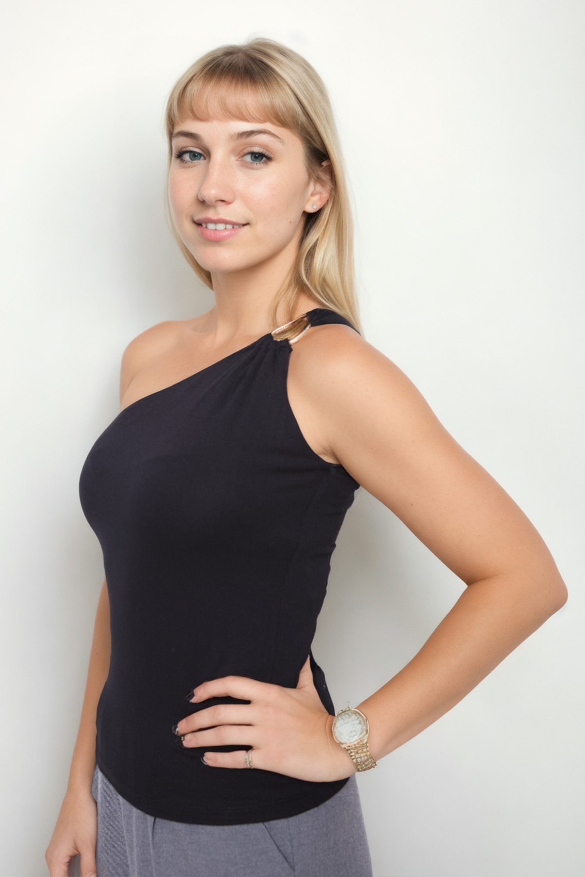 VİTRİN - Tek Omuz Tokalı Bluz (1)