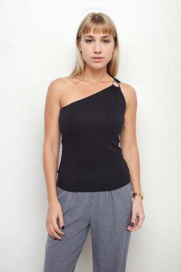 Tek Omuz Tokalı Bluz - 3