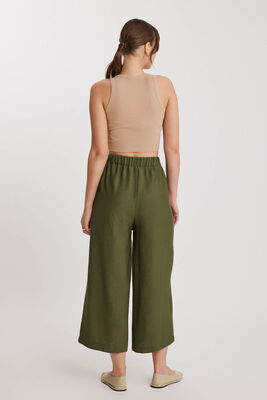 Üç Düğmeli Geniş Paça Pileli Pantolon - 10