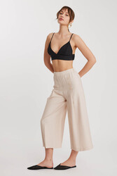 Üç Düğmeli Geniş Paça Pileli Pantolon - 18