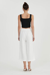 Üç Düğmeli Geniş Paça Pileli Pantolon - 31