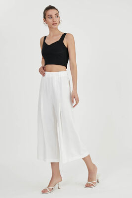 Üç Düğmeli Geniş Paça Pileli Pantolon - 29