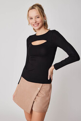 Uzun Kol Dekolteli Bluz - 3